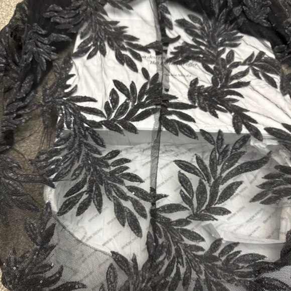 NADINE MERABI Stella Black Backless Lace Dress - Picture 15 of 15